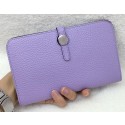 Hermes Dogon Combined Wallet Litchi Leather A508 Lavender Tl2108lq41