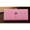Hermes Dogon Original Leather Wallet H509 Pink Tl2084Is79