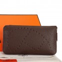 Hermes Evelyn Long Zip Wallet A808 Brown Tl2263cP15