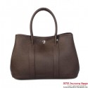 Hermes Garden Party 30CM Bag Calf Leather A1288 Brown Tl1883gE29