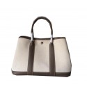 Hermes Garden Party 30CM Bag Canvas Leather H11S Grey Tl1499KX22