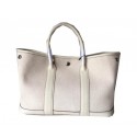 Hermes Garden Party 30CM Bag Canvas Leather H11S OffWhite Tl1496Cw85
