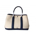 Hermes Garden Party 30CM Bag Canvas Leather H11S Royal Tl1494Yo25