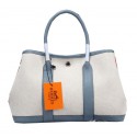 Hermes Garden Party 30cm Tote Bag Canvas SkyBlue Tl1379fj51