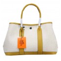 Hermes Garden Party 30cm Tote Bag Canvas Yellow Tl1381ED90
