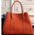 Hermes Garden Party 36cm 30cm Tote Bag Original Leather Orange Tl1064Rc99