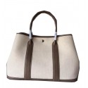 Hermes Garden Party 36CM Bag Canvas Leather H11M Grey Tl1510ki86