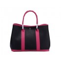 Hermes Garden Party 36cm Tote Bag Grainy Leather Black&Rose Tl1364bm74