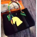 Hermes Garden Party 36cm Tote Bags Canvas HGP1927 Black Tl992Lo54