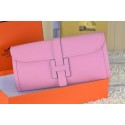 Hermes Jige Clutch Bag Calfskin Leather Pink Tl1514EB28