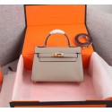 Hermes Kelly 20cm Tote Bag Original Epsom Leather KL20 Gray Tl177su78