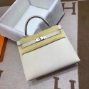 Hermes Kelly 28cm Shoulder Bags Epsom Leather KL28 creamy-white Tl715yx89