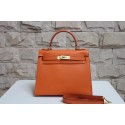 Hermes Kelly 28cm Shoulder Bags espom leather orange Tl857gN72