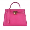 Hermes Kelly 28cm Shoulder Bags Rose Grainy Leather Gold Tl1569Oq54