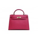Hermes Kelly 32cm Shoulder Bag Peach Saffiano Leather K32 Gold Tl1804Xp72