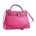 Hermes Kelly 32cm Shoulder Bags Rosy Grainy Leather Gold Tl1583Bw85