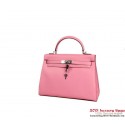 Hermes Kelly 32cm Top Handle Bag Pink Togo Leather Silver Tl1911rf34
