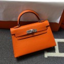 Hermes Kelly Tote Bag Original epsom Leather KL20 Orange Tl784EB28