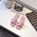 Hermes lady leather fashion Slipper HO812HMJ pink Tl3352uk46