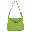 Hermes Lindy 30CM Havanne Handbags 1057 Light Green Leather Silver Hardware Tl1947yj81