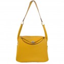 Hermes Lindy 30CM Havanne Handbags 1057 Yellow Leather Silver Hardware Tl1948Bw85