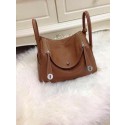 Hermes Lindy 30CM Original Leather Shoulder Bag HLD30 Brown Tl1244oK58