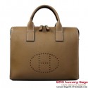 Hermes Mens Briefcase Calf Leather H1289A Khaki Tl1858ER88