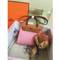 Hermes mini Herbag Original Canvas Leather & Calfskin 45987 pink&brown Tl443ta99