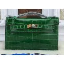 Hermes MINI Kelly 22cm Tote Bag Croco Leather KL22 Green Tl968vN22