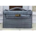 Hermes MINI Kelly 22cm Tote Bag Croco Leather KL22 SkyBlue Tl971Eb92
