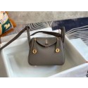 Hermes mini Lindy Original Togo Leather Bag OLD19 dark grey Tl411NP24