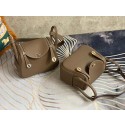 Hermes mini Lindy Original Togo Leather Bag OLD19 grey Tl415ki86