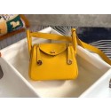 Hermes mini Lindy Original Togo Leather Bag OLD19 yellow Tl414hk64