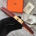 Hermes original epsom leather Kelly belt H069854 fuchsia gold plated metal Tl3522wn15