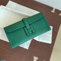 Hermes Original Espom Leather Clutch 37088 green Tl238vN22