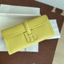 Hermes Original Espom Leather Clutch 37088 lemon Tl237wn15