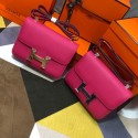 Hermes Original Espom Leather Constance Bag 5333 Purplish red Tl284fj51
