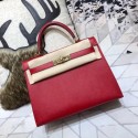 Hermes original Kelly Epsom Leather KL32 red Tl694Xr72