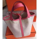 Hermes Picotin Lock 18cm Bag Canvas HPL8618T Pink Tl1016ED90