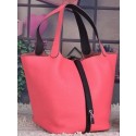 Hermes Picotin Lock 22cm Bags Litchi Leather HPL8618 Dark Pink Tl1128ER88