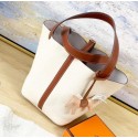 Hermes Picotin Lock 22cm Bags Litchi Leather HPT88 White Tl673Gm74