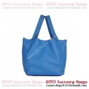 Hermes Picotin Lock PM Bag in Clemence Leather 8615 Blue Tl1847Is53