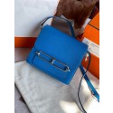 Hermes Roulis 19cm Evercolor 9D H9003 Electro optic blue&Silver Tl146TP23