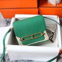 Hermes Roulis 19cm Evercolor 9D H9003 green&Gold Tl144HB29