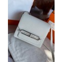 Hermes Roulis 19cm Evercolor 9D H9003 white&Silver Tl154fH28