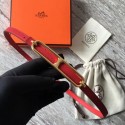 Hermes Roulis buckle & Reversible leather strap 13 mm H065538 red Tl3493hi67