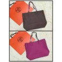 Hermes Shopper Double-Sided Bag Original Leather HS1209 Grey&Pech Tl1140Ag46
