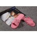 Hermes Slipper Togo Leather HO060 Pink Tl3413Nw52