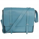 Hermes Steve 35CM Messenger Bag Clemence Leather Blue Tl1963hI90