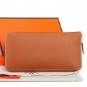 Hermes Zipper Wallet Original Leather A309 Camel Tl2250fr81